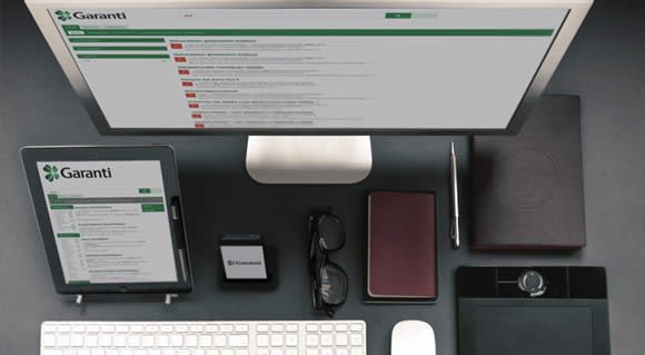 Garanti Bankası projesinin ekran görüntüleri