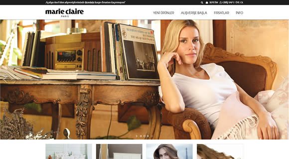 Marie Claire Shop Paris projesinin ekran görüntüleri